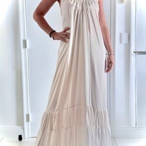 Elegant white Maxi Dress